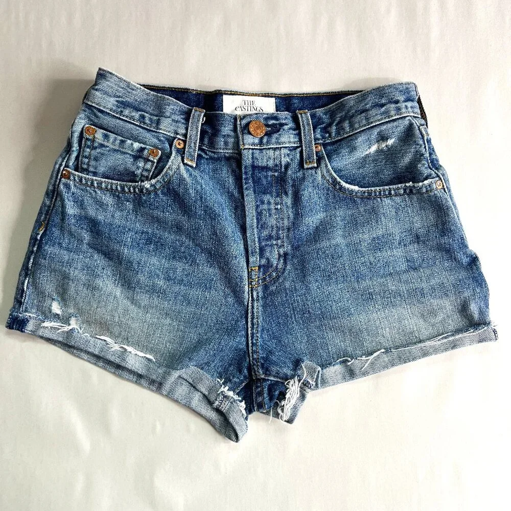Aritzia The Castings High Rise Kinross Denim Shorts Size‎ 25